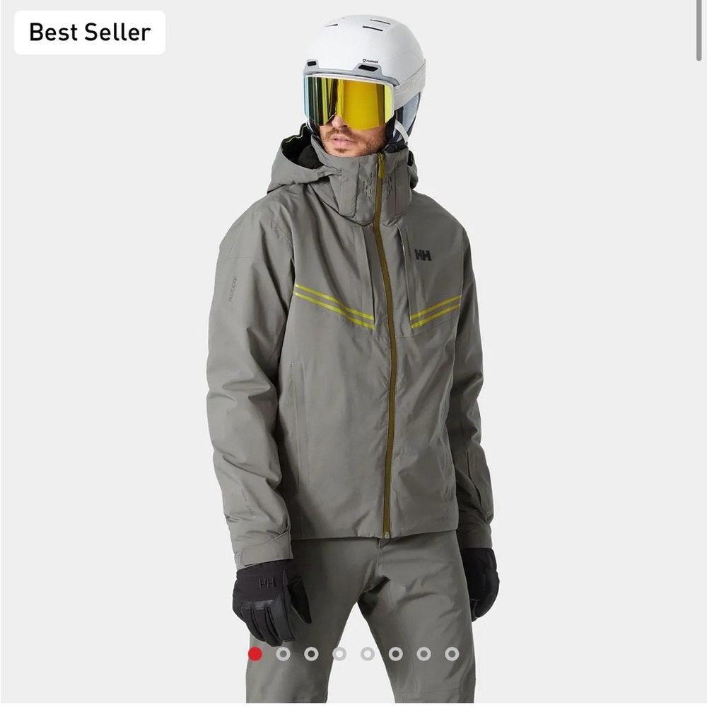 Helly Hansen Gray Jacket with Yellow Highlights